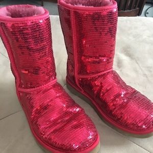 Red Sequin Ugg Boots